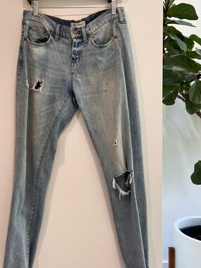 Classic Light Blue Distressed Women's Jeans